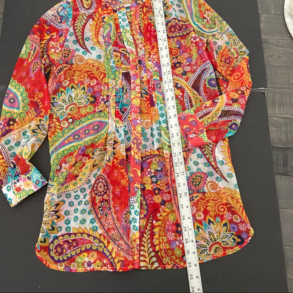 Soft Surroundings Colorful Button Front Tunic. - image 7